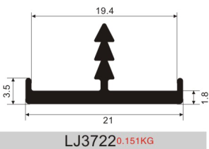 铝滑轨LJ3722